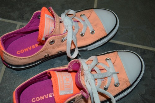 Scarpe Converse Ragazza Gioventù 2 Y2 Arancione Sorbetto Doppia Lingua Rosa Caldo Casual EEEEUC