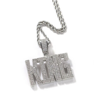 Hip Hop A-Z Custom Name Letters Square Pendant Necklace Real Gold Plated Jewelry