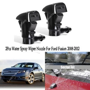 Spray Wiper Nozzle For Ford Fusion 2008-2012 2Pcs Front Windshield Washer Jet - Picture 1 of 15