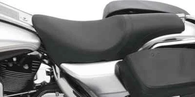 Asiento depredador liso de vinilo de cuero negro DS para Harley Road King 94-96 Foto 1 de 4
