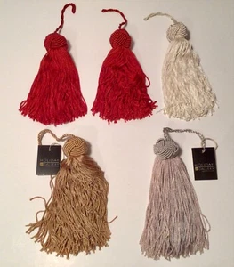 Midwest of Cannon Falls (5) VTG Tassel Fringe Christmas Ornaments Red White Gold - Picture 1 of 8