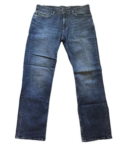 Calvin Klein Men's Dark Wash Blue Jeans Size 34x32 Slim Straight Fit Cotton - Picture 1 of 11