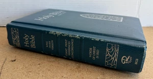 Holy Bible Giant Print Reference Edition KJV Regency Publishing 1976 Blue 882B - Imagen 1 de 7
