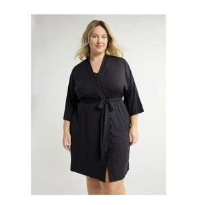 Neu mit Etikett Joyspun Damen traumhafter weicher schwarzer Strickmantel – Größe 2X/3X – gemütliche Loungewear - Bild 1 von 6