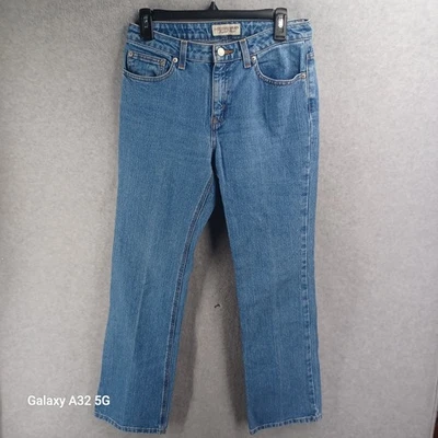 Jeans rectos vintage London para mujer talla 6 azules 5 bolsillos tiro medio lavado mediano Foto 1 de 4