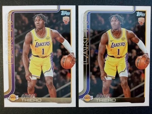 (2) 2025 Topps Adou Thiero RCs # 236 " Los Angeles Lakers " - Picture 1 of 2