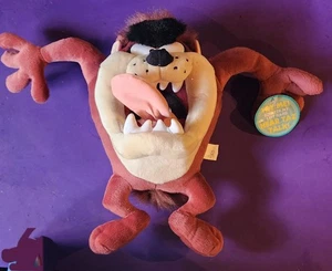 De colección. NUEVO CON ETIQUETAS 1998 TAZ Tasmanian Devil Talkin Tongue Twistin’ Taz 12" Peluche parlante - Imagen 1 de 8