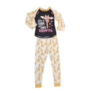 Just a Girl who loves giraffes 2 pc set pajamas girls youth xl pants shirt - Picture 1 of 4