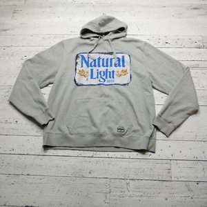 Felpa con cappuccio Angry Minnow taglia 2XL birra leggera naturale grafica pile - Foto 1 di 8
