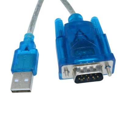 USB to RS232 Serial Port 9 Pin DB9 Cable Serial COM Port Adapter Convertor Blue - Image 1 of 4