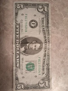 1969 F 5 dollar bill - Picture 1 of 2