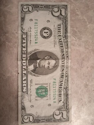 1969 F 5 dollar bill - Image 1 of 2