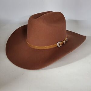 Shyanne Cattleman Crease BROWN Wool Felt Buckle Band Western Hat Womens One Size