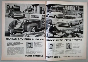 1958 Ford F-100 F-500 Ranchero "Kansas City" Original Print Ad  - Picture 1 of 1