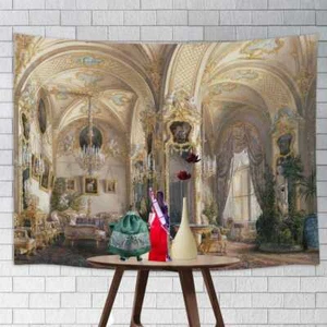 Palacio Medieval Francés Para Figura de Acción Fondo Telón de Fondo Diorama Casa de Muñecas - Imagen 1 de 7