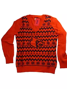 FOCO Ugly Holiday V-Neck Sweater Louisville Cardinals, Small - Picture 1 of 3