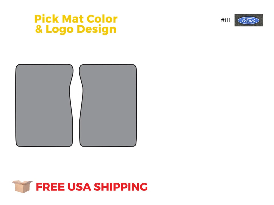 FITS 1965-1972 Ford F-350 Floor Mat 2pc Loop Foto 1 de 3