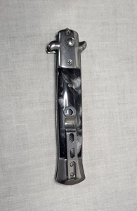 Black Resin Handle, Spring-Loaded, Stainless Steel Pocket Sized, Hair Comb - Picture 1 of 13