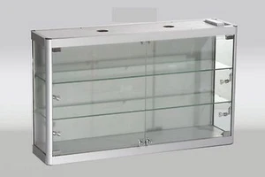 Hochwertiges Aluminium Wandmontage Glas Vitrine Verkauf Aufbewahrung 1557 - Bild 1 von 3