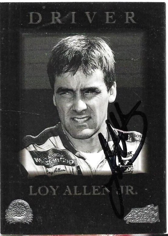 LOY ALLEN signed 1996 ACTION PACKED #43 trading card NASCAR DRIVER (2) - Image 1 of 1