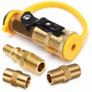 RV Quick Connect Fittings BBQ Grill Adapter 1/4" NPT Propane Hose Adapter 5pcs - Picture 1 of 10