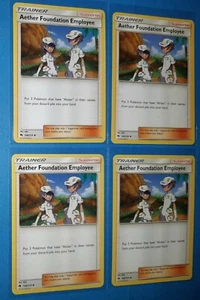 4x Aether Foundation Employee 168/214 Pokemon card SM Lost Thunder uncommon NM - Picture 1 of 1