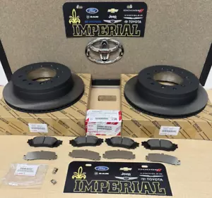 2010-2022 LEXUS GX460 GENUINE OEM REAR BRAKE KIT OEM BRAKE PADS ROTORS AND SHIMS - Picture 1 of 17