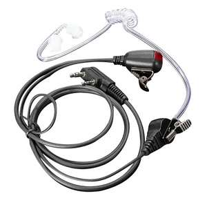 Earphone Air Tube Earbuds K Port W/ PTT MIC LED Light For Baofeng Kenwood Radio - Zdjęcie 1 z 12