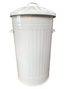 45l metal cream bin, waste bin, retro, vintage , dustbin, horse pet feed trash - Picture 1 of 1