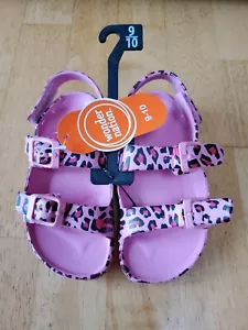 Wonder Nation Toddler Girl pool slides buckle Sandals 9/10 - Picture 1 of 8