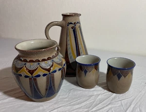 Westerwälder Steinzeug - Merkelbach Manufaktur - Set Krug+2 Becher+Vase - Bild 1 von 21