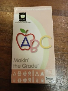 Cricut MAKIN' THE GRADE Cartridge 29-0285, Complete w/ Overlay & Manual, Provo - Picture 1 of 2