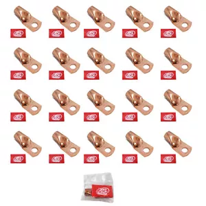 20 x XS Power 1/0 Gauge Copper Terminal Rings w/ Red Heat Shrink Wrap RT0G-RD - Picture 1 of 6