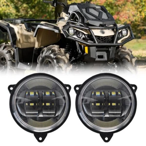 2PCS LED Headlight with DRL Low Beam For Can-Am Outlander 500 650 800 850 1000 - Picture 1 of 11