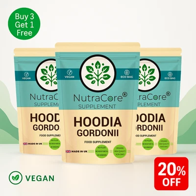 NUTRA CORE Hoodia Gordonii Extrakt Kapseln 5500mg Gewicht Kontrolle, 100% Natürlich & Stark