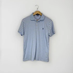 POLO RALPH LAUREN Men’s Custom Fit Polo Shirt Medium Light Blue - Picture 1 of 9