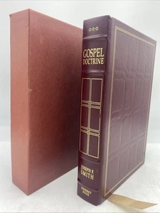 Gospel Doctrine by Joseph F Smith Maroon Leather LDS Gift Edition Rare - Picture 1 of 23
