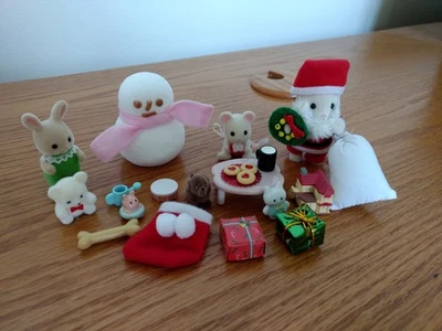 Muñeco de nieve vintage de Navidad Calico Critters of Cloverleaf Corners, Santa, etc. Foto 1 de 4