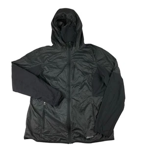 Eddie Bauer Womens XL Black Hybrid Windbreaker Full Zip Hooded Jacket - Picture 1 of 6