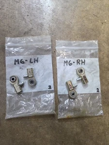 4 AURORA MW-M6 FEMALE SPHERICAL ROD ENDS 6MM BORE M6 Thread 2 RH N 2 LH - Picture 1 of 8