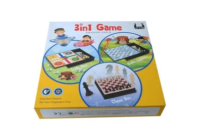 Chess Ludo Snakes & Ladder 3 in 1 game set Family Kids & Adults Board Game - Image 1 of 4