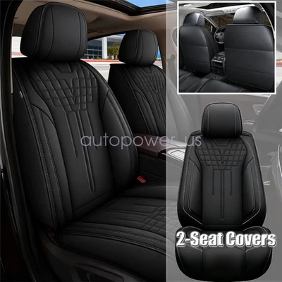 For 2007-2021 Subaru Impreza Car 2-Seat Covers PU Leather Front Cushion Black US Foto 1 de 4