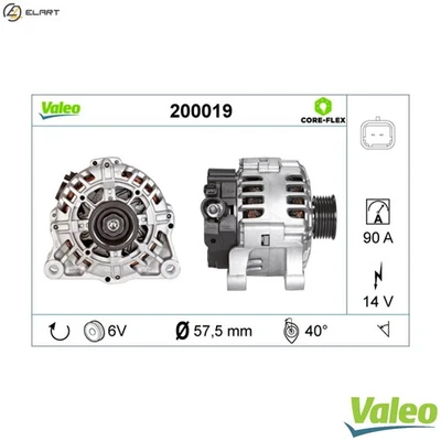ALTERNATOR 200019 FOR PEUGEOT PARTNER/PATAGONICA/URBANA/MPV/ESCAPADE/TEPEE/Box - Image 1 of 4