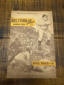 1950 Hollywood Stars vs St. Louis Browns Scorecard RARE Unscored - Bild 1 von 3