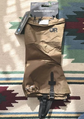 Outdoor Research Helium Gaiters Mens Med Coyote Lightweight Waterproof Pertex - Image 1 of 2