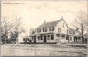 Mendham, New Jersey Postcard POST OFFICE Building, Street View / 1908 NJ Cancel - Picture 1 of 2