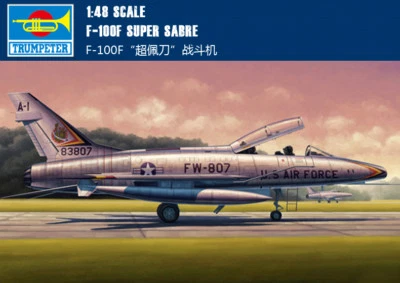 F-100F SUPER SABRE 1/48 aircraft Trumpeter model plane kit 02840 - Image 1 of 4