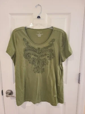 Camiseta Van Heusen "verde oliva adornada" - Talla L Foto 1 de 4