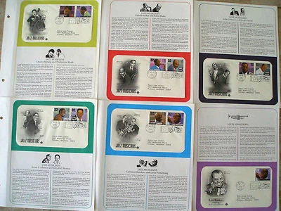 6 FDC's  # 2983- 2992 32 cent JAZZ MUSICIANS LOUIS ARMSTRONG 1995 stamps - Image 1 of 4
