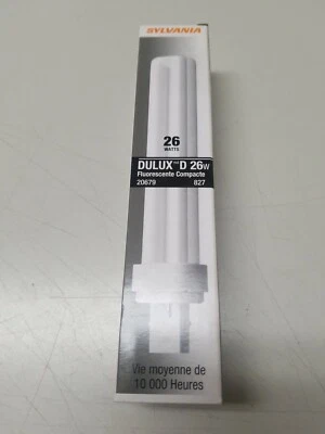 PL-C , CFL 26DD827/ Sylvania 2700K.26w 2 pin 27k.Fluorescent bulb. lamp. .... - Image 1 of 4